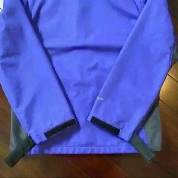 The North  Face Jacket Fleece Lined Soft Shell Purple Grey Size Medium - Picture 13 of 16